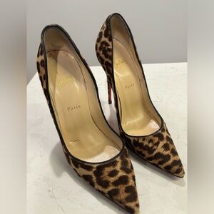 Christian Louboutin Pony Hair Leopard Print So Kate